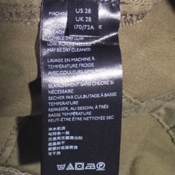 Anthropologie Women’s Floral Print Embroidered Green Cargo Pants Size 28 - Picture 5 of 6